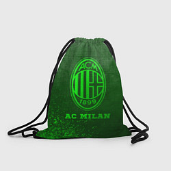 Рюкзак-мешок AC Milan - green gradient, цвет: 3D-принт