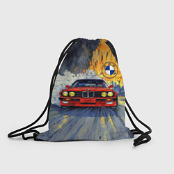Мешок для обуви Красная BMW на скорости