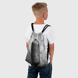 Рюкзак-мешок Серая боксерская груша, цвет: 3D-принт — фото 2