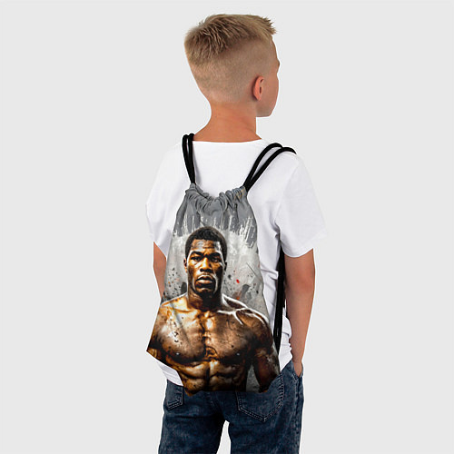 Мешок для обуви Мухаммед Али на сером / 3D-принт – фото 4