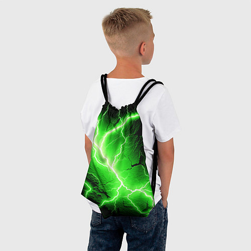 Мешок для обуви Color green black / 3D-принт – фото 4