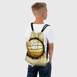 Рюкзак-мешок Волейбольный мяч на бежевом, цвет: 3D-принт — фото 2