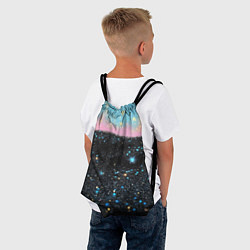Рюкзак-мешок Блестящая текстура на черном, цвет: 3D-принт — фото 2
