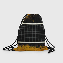 Рюкзак-мешок Волейбольная сетка на черном, цвет: 3D-принт