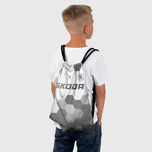 Мешок для обуви Skoda - white gradient посередине / 3D-принт – фото 4