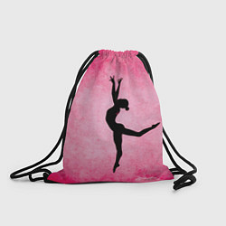 Мешок для обуви Спортивная гимнастика на розовом