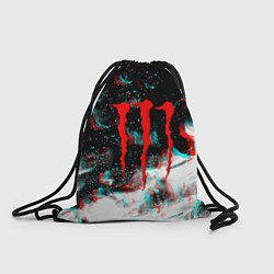 Рюкзак-мешок Monster energy огонь глитч, цвет: 3D-принт