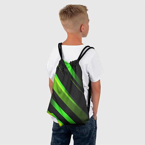 Мешок для обуви Color black green / 3D-принт – фото 4