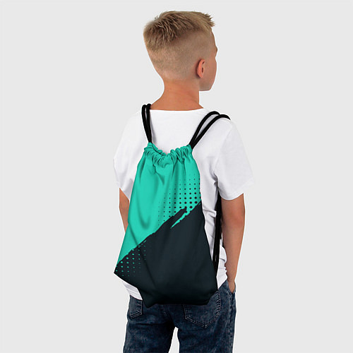 Мешок для обуви Color black light blue / 3D-принт – фото 4