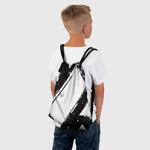 Мешок для обуви Color black white / 3D-принт – фото 4