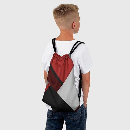 Мешок для обуви Color black red grey / 3D-принт – фото 4