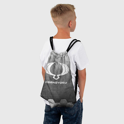 Мешок для обуви SsangYong - grey gradient / 3D-принт – фото 4