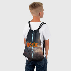 Рюкзак-мешок ACDC логотип группы с молнией, цвет: 3D-принт — фото 2