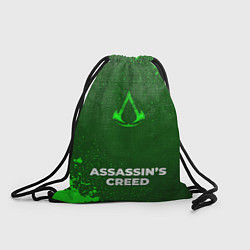 Рюкзак-мешок Assassins Creed - green gradient по-центру, цвет: 3D-принт