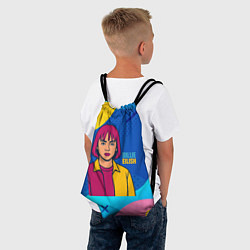Рюкзак-мешок Билли Айлиш разноцветный рисунок, цвет: 3D-принт — фото 2