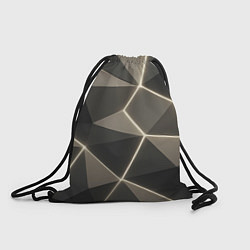 Рюкзак-мешок Серая объемная текстура с гранями, цвет: 3D-принт