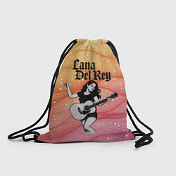 Рюкзак-мешок Lana Del Rey в образе гитаристки, цвет: 3D-принт