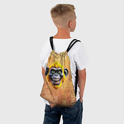 Рюкзак-мешок Желтая сумасшедшая обезьяна, цвет: 3D-принт — фото 2