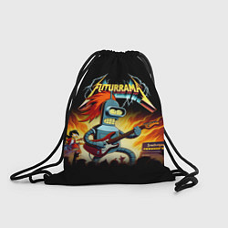 Рюкзак-мешок Bender is a hard rock guitarist - Futurama, цвет: 3D-принт
