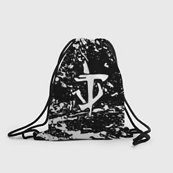 Рюкзак-мешок Doom краски белые штрихи, цвет: 3D-принт