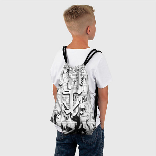 Мешок для обуви Doom x portal fire / 3D-принт – фото 4