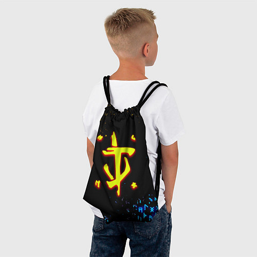 Мешок для обуви Doom огненные символы / 3D-принт – фото 4