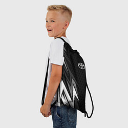 Рюкзак-мешок Toyota - монохром, цвет: 3D-принт — фото 2