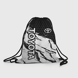 Рюкзак-мешок Toyota - черный и белый, цвет: 3D-принт