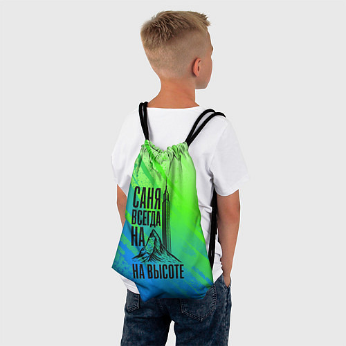 Мешок для обуви Саня всегда на высоте - горы и небоскреб / 3D-принт – фото 4