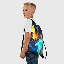 Рюкзак-мешок Майнкрафт - рейд в подземелье, цвет: 3D-принт — фото 2