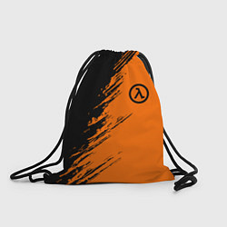 Рюкзак-мешок Half Life - black and orange, цвет: 3D-принт