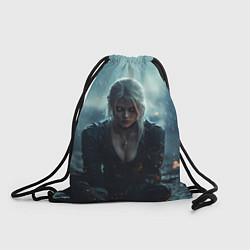 Рюкзак-мешок Цири сидит под дождем, цвет: 3D-принт
