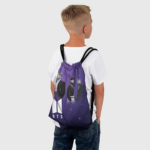 Мешок для обуви BTS фон со звездами / 3D-принт – фото 4
