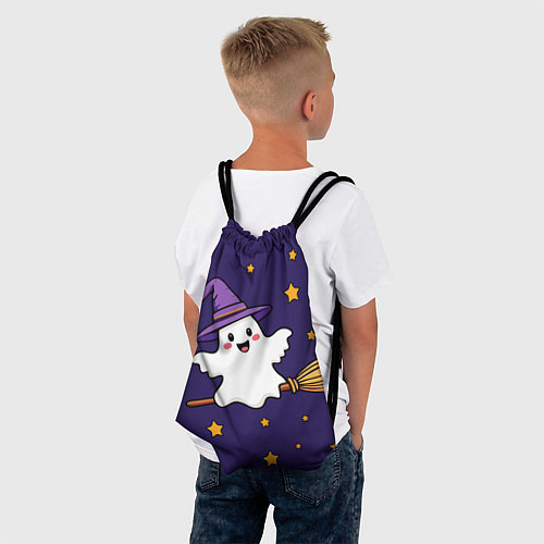 Мешок для обуви Хэллоуин, привидение на метле / 3D-принт – фото 4