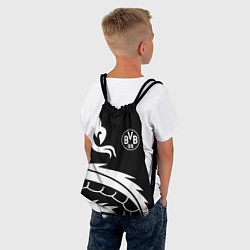 Рюкзак-мешок Borussia дракон белый, цвет: 3D-принт — фото 2