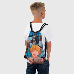 Рюкзак-мешок Дэндзи и Макима из Человек бензопила, цвет: 3D-принт — фото 2