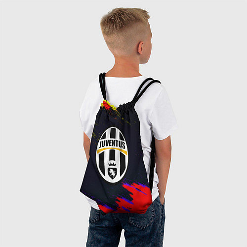 Мешок для обуви Juventus краски текстура штрихи / 3D-принт – фото 4