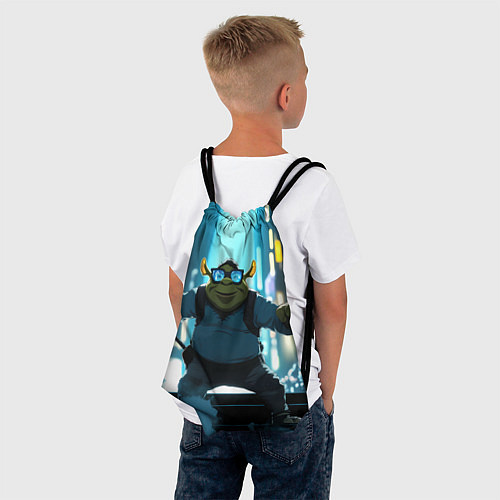 Мешок для обуви Шрек в неоновых очках / 3D-принт – фото 4