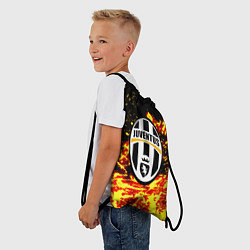 Рюкзак-мешок Ювентус огненные краски текстура, цвет: 3D-принт — фото 2