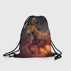 Рюкзак-мешок Огненная лошадь, цвет: 3D-принт