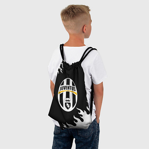 Мешок для обуви Juventus белый огонь текстура / 3D-принт – фото 4