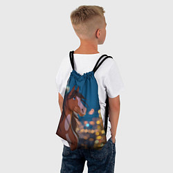 Рюкзак-мешок Лошадь у елки, цвет: 3D-принт — фото 2