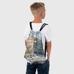 Рюкзак-мешок Зимняя улица Питера, цвет: 3D-принт — фото 2