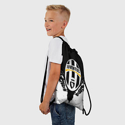 Рюкзак-мешок Ювентус краски всплеск текстура, цвет: 3D-принт — фото 2