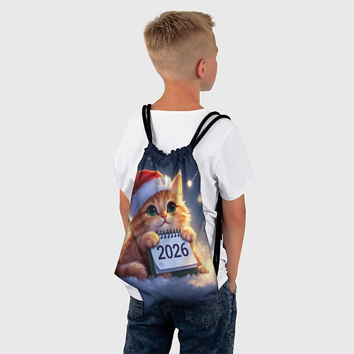 Мешок для обуви Кот который ждет новый год / 3D-принт – фото 4