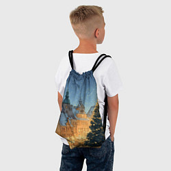 Рюкзак-мешок Новый год в старом городе, цвет: 3D-принт — фото 2
