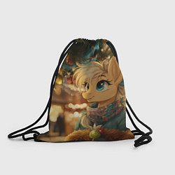 Рюкзак-мешок Милая лошадка под елочкой, цвет: 3D-принт