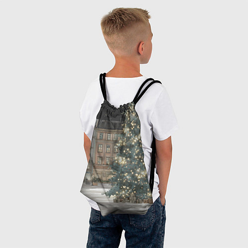 Мешок для обуви Елка во дворе / 3D-принт – фото 4