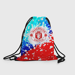 Рюкзак-мешок Манчестер Юнайтед неон, цвет: 3D-принт