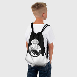 Рюкзак-мешок Реал Мадрид огонь белый, цвет: 3D-принт — фото 2